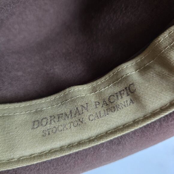 Dorfman Pacific Hat 100% Wool Brown Fedora Hat, Size M, Made in USA, Excellent - Picture 5 of 8